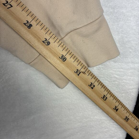 Reformation Womens S Beige Pink Organic Cotton Preppy Boxy Sweatshirt Pullover - Picture 7 of 7